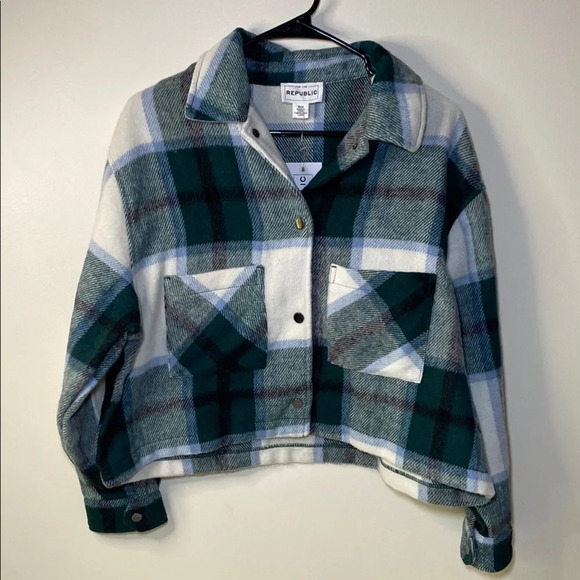 For The Republic Green and White Utility Jacket - Picture 4 of 9